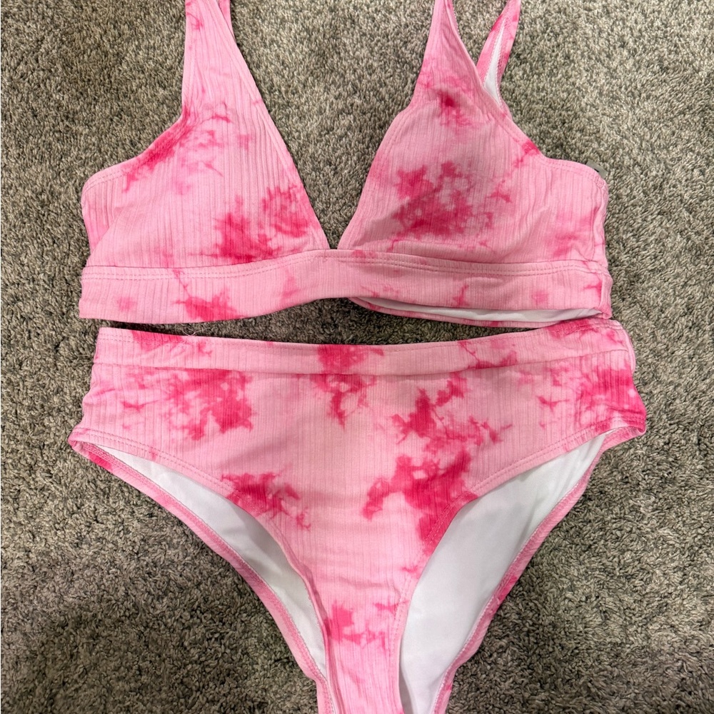SHEIN Pink Tie-Dye Bikini